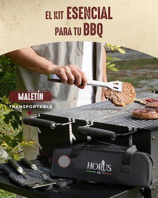 HORUS 23 Kit barbacoa acero inoxidable resistente