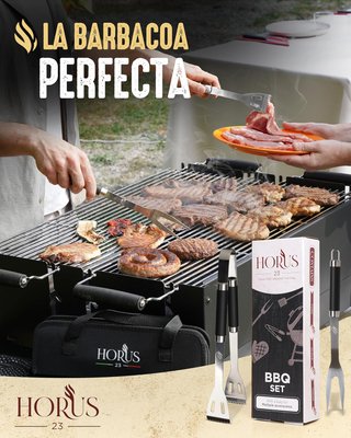 HORUS 23 Kit barbacoa acero inoxidable resistente
