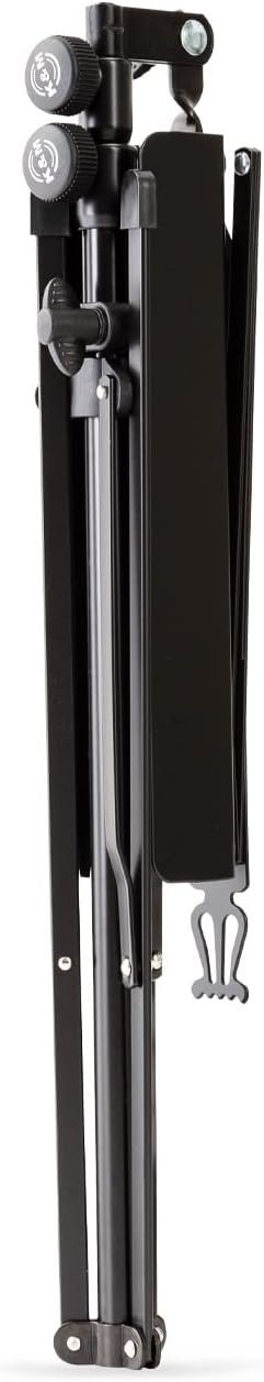 K&M atril plegable resistente acero negro