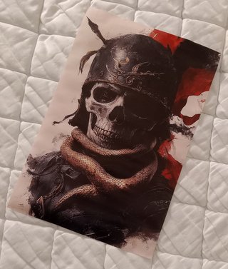 Póster Lienzo Calavera Soldado Serpiente
