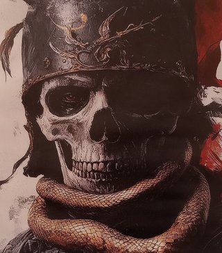 Póster Lienzo Calavera Soldado Serpiente