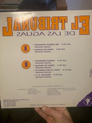 Vinilo El Tribunal de las Aguas