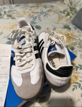 Zapatillas Adidas Samba Blancas y Grises