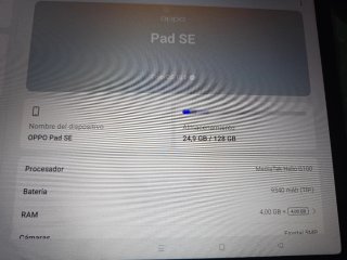 Oppo Pad SE 4G, Wifi, gps, 8gb ram, 128gb rom