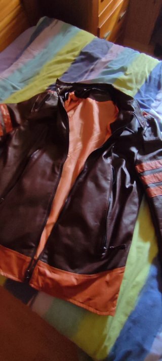 Chaqueta Estilo Lobezno Wolverine Marrón/Naranja