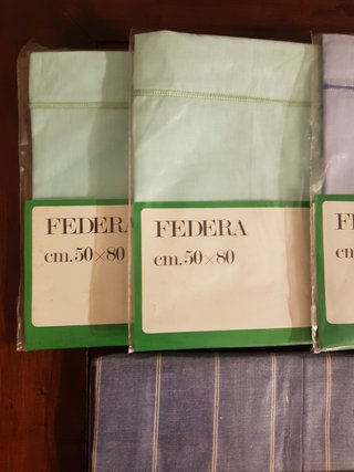 3 coppie federe cotone 50x80