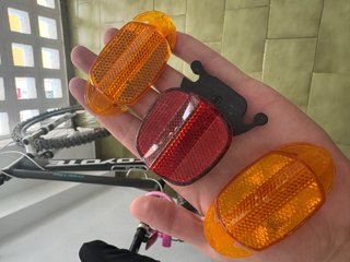 Pack Reflectores Bicicleta Naranja y Rojo