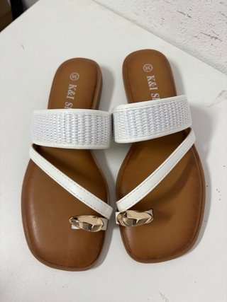 Sandalo donna K&I Shoe bianco tg 36 nuovo