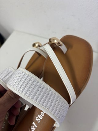 Sandalo donna K&I Shoe bianco tg 36 nuovo