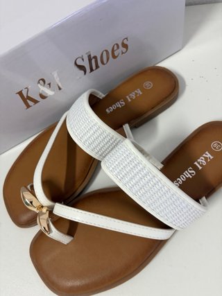 Sandalo K&I Shoes donna bianco tg 39 nuovo