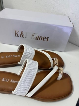 Sandalo K&I Shoes donna bianco tg 39 nuovo