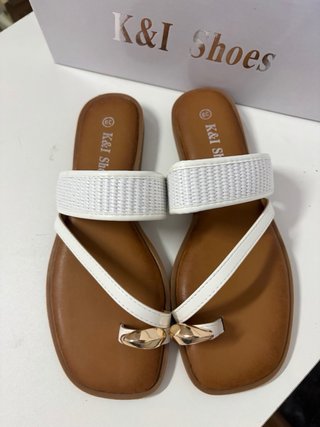 Sandalo K&I Shoes donna bianco tg 39 nuovo