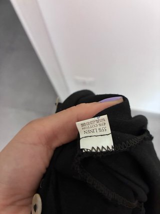 Vestito nero lino e cotone taglia 42