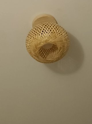 Juego de 3 Lámparas de bambú y madera