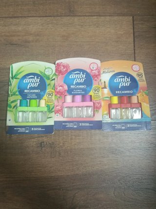 3x Recambios Ambi Pur Aromas Variados
