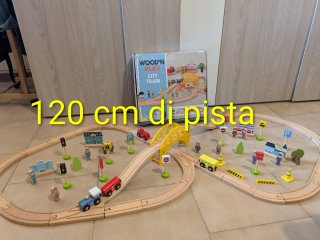 Pista tren in legno City Train Wood'n Play