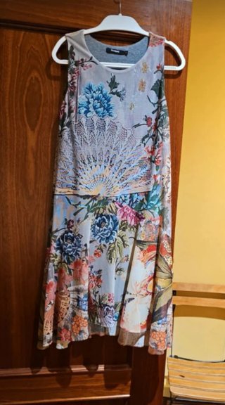 Vestido Desigual Talla M Estampado Floral