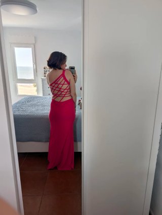 Vestido largo fiesta/bodas rosa