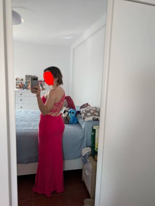 Vestido largo fiesta/bodas rosa