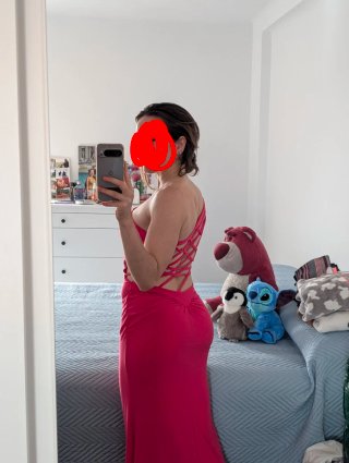 Vestido largo fiesta/bodas rosa