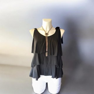 Blusa sin mangas Indiana con volantes