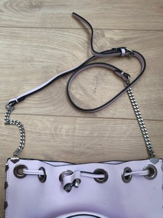 Bolso Saco Zara Rosa Pastel Cadena