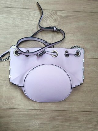 Bolso Saco Zara Rosa Pastel Cadena