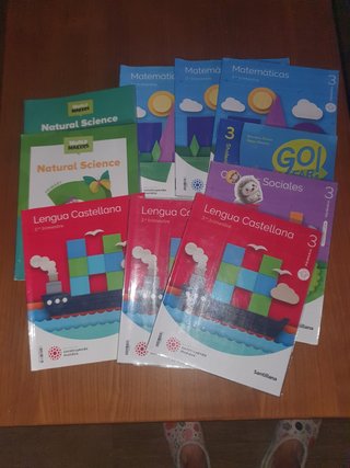 Lote completo libros de texto 3°PRIMARIA