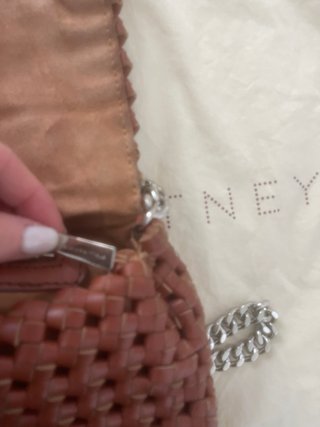 Borsa Stella McCartney intrecciata marrone