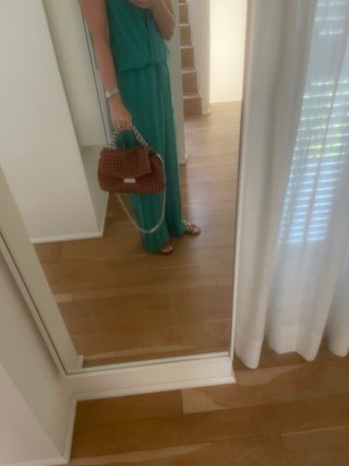 Borsa Stella McCartney intrecciata marrone
