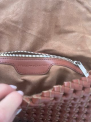 Borsa Stella McCartney intrecciata marrone