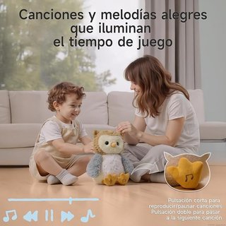 eJog Pup Búho de Peluche Eléctrico Interactivo