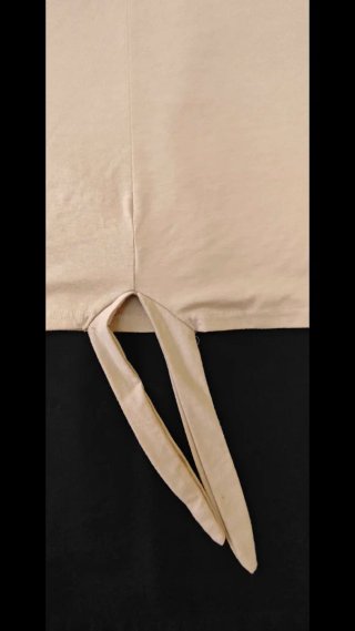 Camiseta beige manga corta