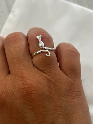 Anello gattino argento 925 regolabile