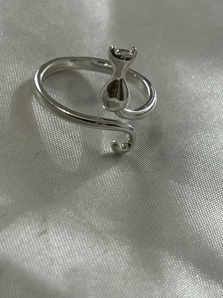 Anello gattino argento 925 regolabile