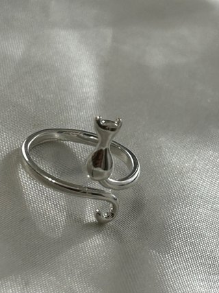 Anello gattino argento 925 regolabile