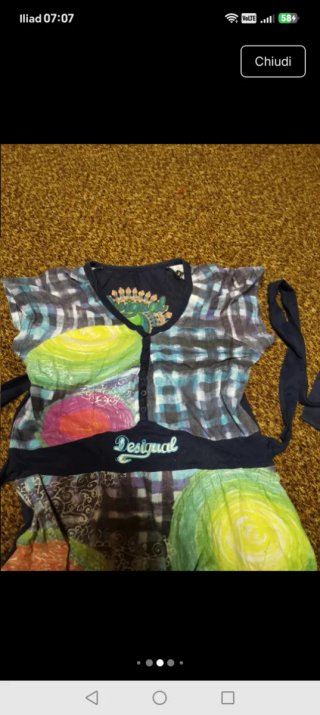 Vestito Desigual bambina fantasia cerchi colorati