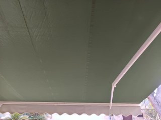 Toldo de tela verde