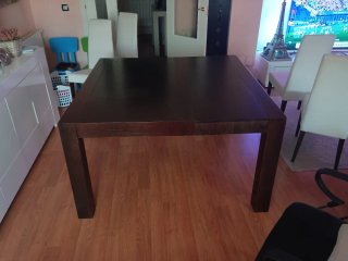 Mesa comedor extensible wengue