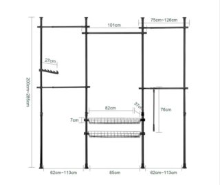 Vestidor Telescópico Ajustable