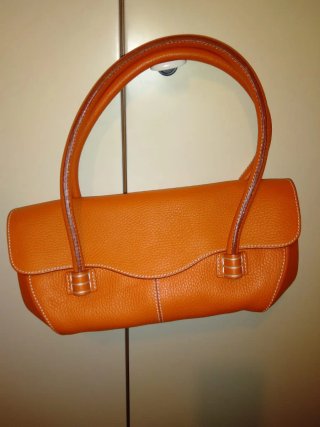 Borsetta in pelle arancione