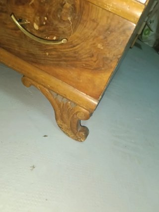 Tocador antiguo madera con espejo