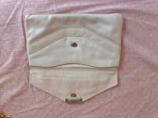 Borsa Clutch Pelle Bianca Elegante