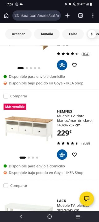 Mueble TV Ikea Blanco y Negro