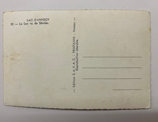 Lotto 2 cartoline vintage Lac d'Annecy