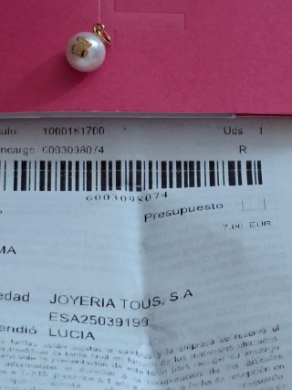 Colgante Tous Oso Perla Oro