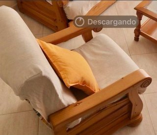 OCASIÓN! Sillón provenzal madera maciza basculante