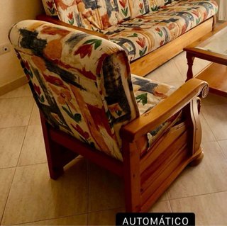 OCASIÓN! Sillón provenzal madera maciza basculante