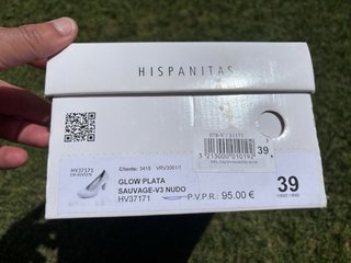 Zapatos Hispanitas beige puntera metalizada