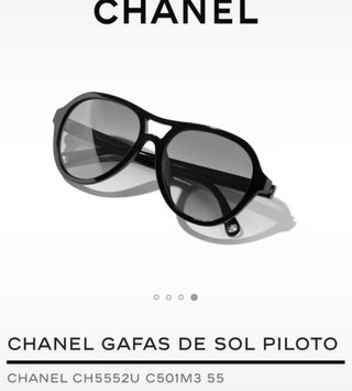Gafas de sol aviador Chanel negras y grises